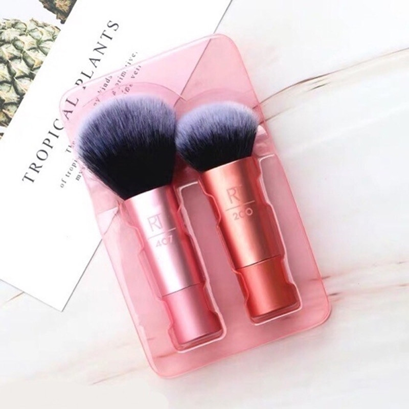 Bộ 2 Cọ Trang Điểm RT Real Techniques Mini Expert Face Multitask Foundation Blush Cheek 01858